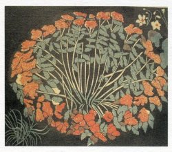 huariqueje:  Chinese love herb,  Hylotelephium spectabile      -    Sven LjungbergSwedish, 1913–2010Colour Woodcut,   48 x 56 cm.  