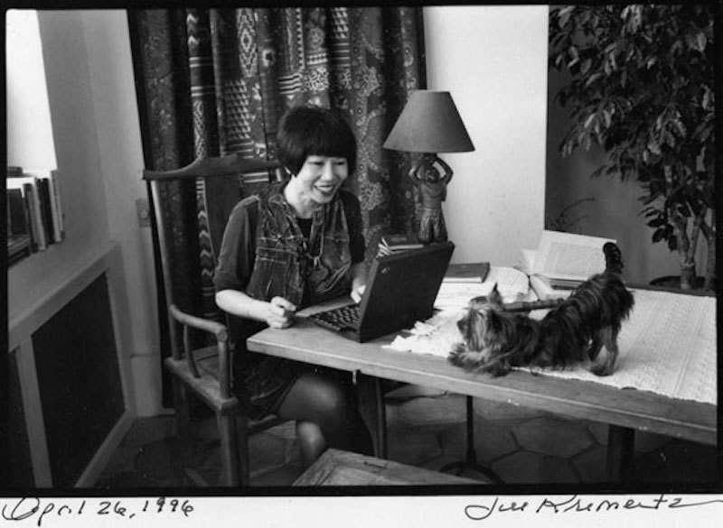 Authors with their dogs: Joan Didion  White Stephen King Amy Tan Ian Fleming Margaret Wise Brown