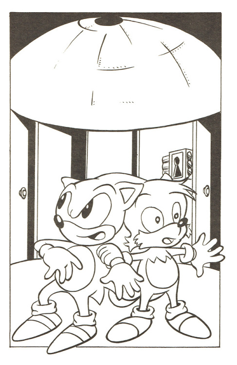 Artwork from ‘Sonic v. Zonik’, an Adventure Gamebook by Fantail.