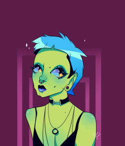 Portrait of this gorgeous alien babe https://www.instagram.com/b0xedj3llyfish/   