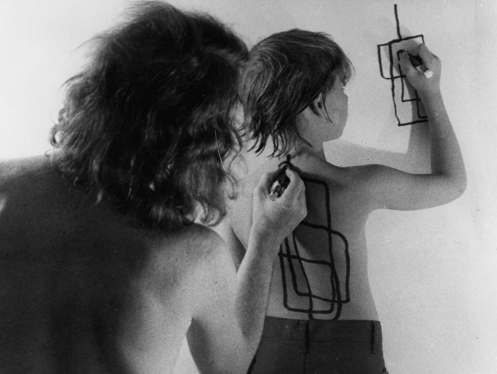 likeafieldmouse:  Dennis Oppenheim - Two-stage Transfer Drawing (1971) &ldquo;As
