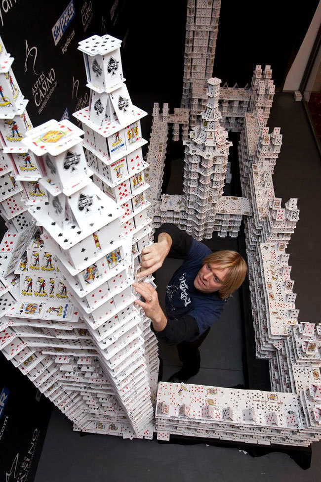 cjwho:  Bryan Berg, a Cardstacker  Bryan Berg was introduced to card-stacking by