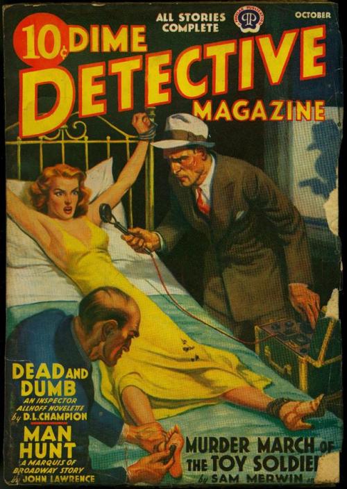 Cofer of Dime Detective Magazine October 1939 by an uncredited artist
