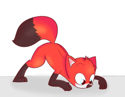 mrdegradation:Rex doing fox thingsx3 Cute~