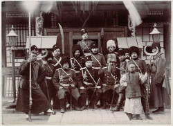 Russian officers in Manchuria during the