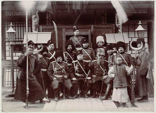 Russian officers in Manchuria during the Boxer Rebellion, China 1900