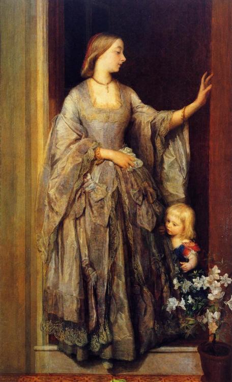 Lady Margaret Beaumont and her Daughter by George Frederic Watts