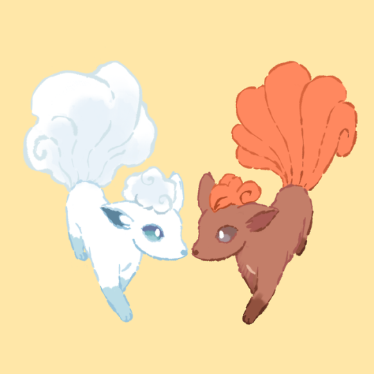 somme vulpixes I drew for the uniqlo pokemon t-shirt contest