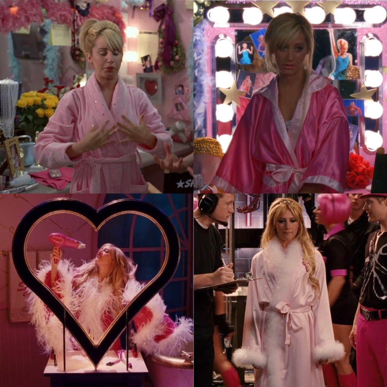 Sharpay Evans and her pink and fabulous robes #sharpay evans#pink#pink aesthetic#y2k#2000s#hsm #high school musical  #high school musical 2  #high school musical 3: senior year #heart#ashley tisdale#disney#disney channel