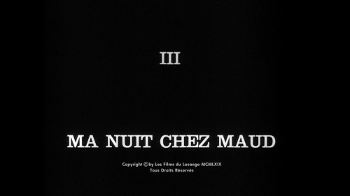 Ma nuit chez Maud, 1969Dir. Éric Rohmer