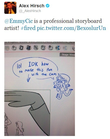 typette:  rwmead:  A conversation between Alex Hirsch and Emmy Cicierega on Twitter. Clearly, the st