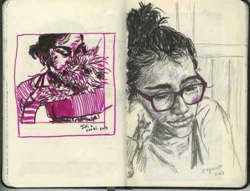 4allgoodthings:two old and two new sketchbook pages