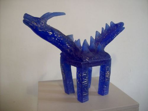 Blue Dragon, Eva VlaskovaCast Glass, 19 x 12 x 5, 2002