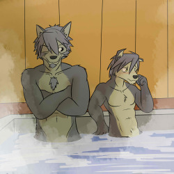 Kouya and his dad spending some quality time at the Ooshima Inn.
