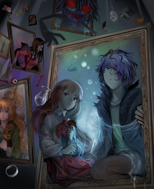 velocesmells: I finished that Ib picture from yesterday *dies* Such a wonderful game! Garry and Ib a