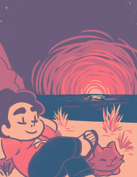 kikikirikiki:  Steven & cat!Amethyst! (Pallete #7) 