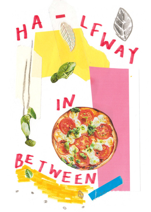 demiiwhiffin:pizza + various leaves