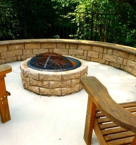 Stamped Concrete - Traditional PatioExample Of A Large Classic Backyard Stamped Concrete Patio Design