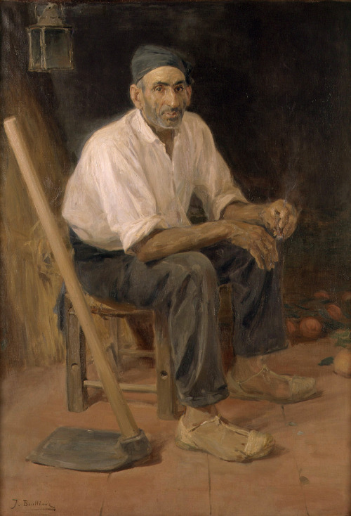 José Benlliure y Gil (1855-1937) Uncle Andreu de Rocafort, oil on canvas, 99 x 68 cm.