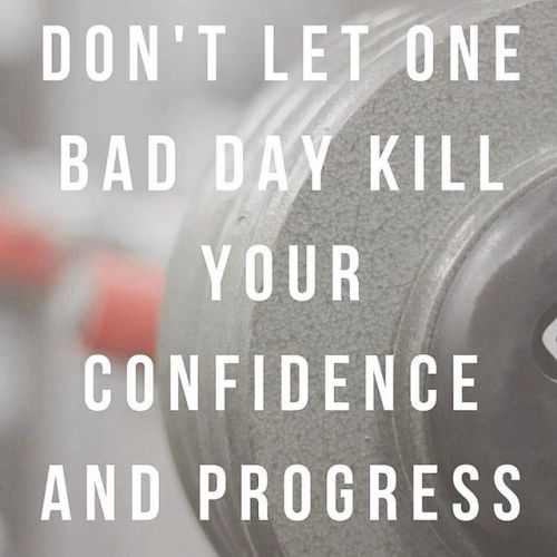 #PressOn – don’t let one bad day kill your #confidence and #progress. ↗ #motivation #ins