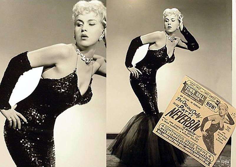 The One and Only..  Miss Patti Neverbin   Promo photo with newspaper ad for an appearance