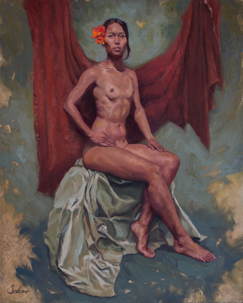 Finished my second full figure painting from Jeff Watts’ class last term. 15 hours from life, the re