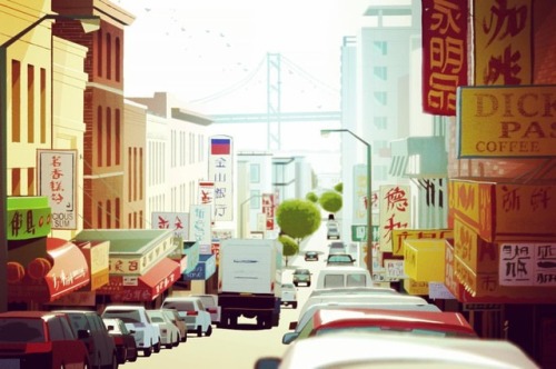 This was done trying to get a feel for San Francisco Chinatown . That feeling of Eastern & Weste