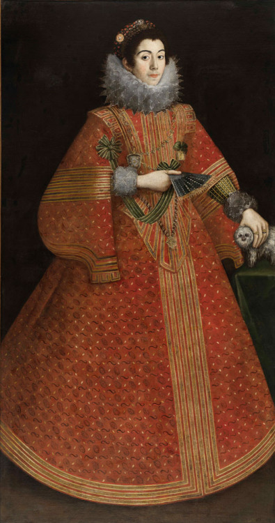 Portrait of a lady by an anonymous Spanish panitert, 1620-40