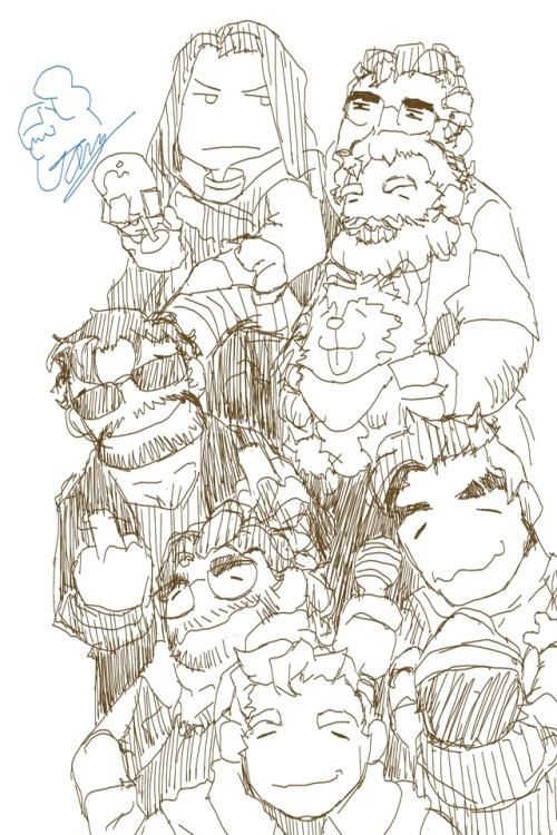 A simple sketch of all daddies :3