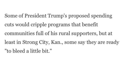 The problem with the press asking us to sympathize with poor rural Trump voters who