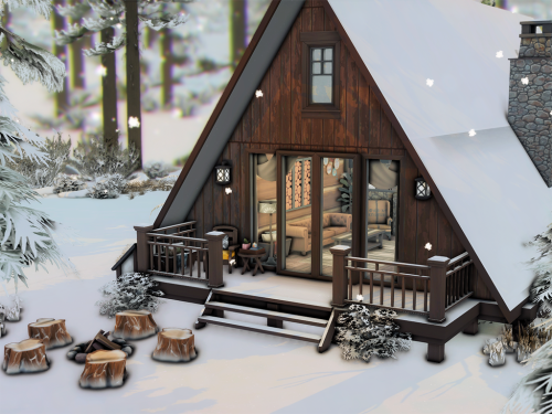 xogerardine:  Fawn Lodge  Wintery A-frame! Such a nice place for a vacation or just living, whatever