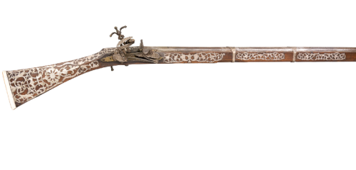 Ornate silver mounted miquelet musket, Algeria, circa late 1820’s