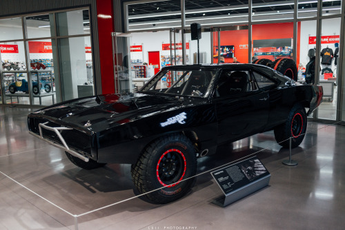 lxiiphotography:  Vin Diesel’s 1971 Dodge Charger R/T hero carThis particular Charger bodywork was mated to a Pro 2 truck chassis so it could handle a 10 foot drop from a crane - to simulate the landing after being dropped out of a plane – before