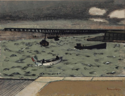 High Tide   -   Maurice Brianchon  1964French, 1899-1979oil on Masonite , 35 x 45.7 cm. (13.8 x 18 i