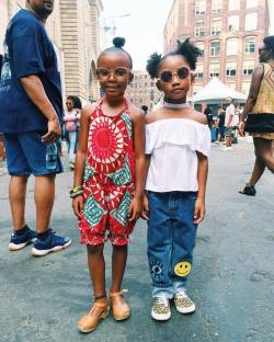 roseredlipstick:  It’s fashion week here in New York again y'all! Here is Skai and her friend Solee’!  