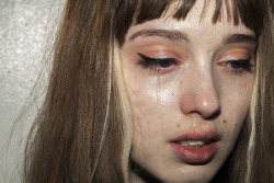 jordantiberio:  Jordan Tiberio, A Self Portrait Through Her (Nika in Tears), New York City. April 2013. 