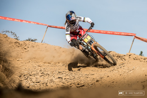 shreddermtbzine: Rachel Atherton on her way to taking first place at the Vallnord World Cup last wee