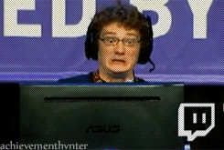 achievementhvnter:  Michael attempting to hide during the Prop Hunt live Let’s Play at RTX.  