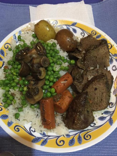 From Gastroposter Cathy Luff: My Husband’s favourite cold winter night dinner. Deer meat pot r