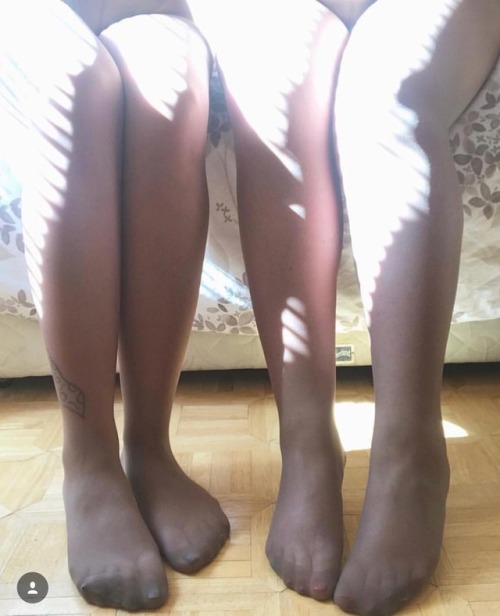 prettytoesandhose: I also have a pre-made video of us, wearing matching nylons. I’m laid on th