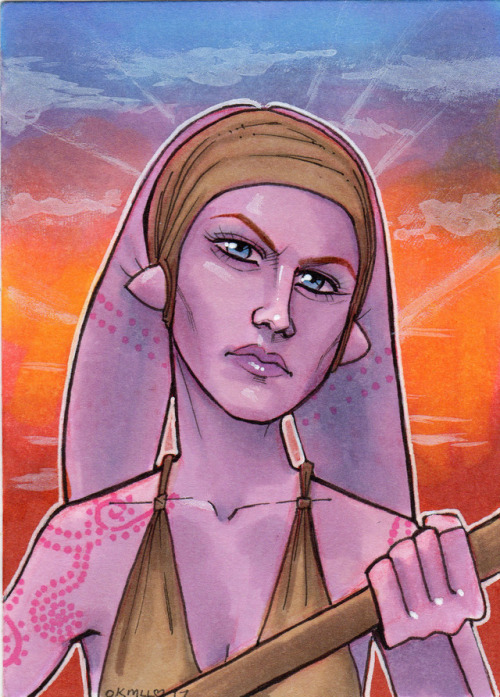 starsintheskysandsontheshore:Some Twi’lek ladies I’ve drawn &amp; sold lately (ATCs)