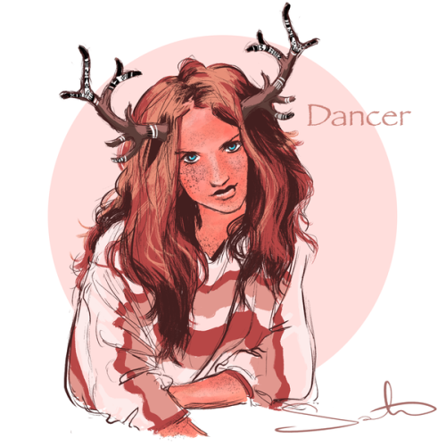 samanthadoodles:  Reindeer girls!  