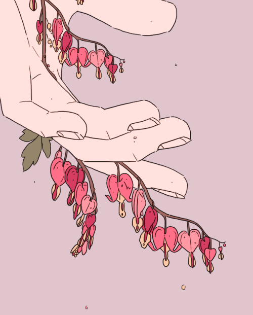 artbytesslyn: We had three bleeding heart bushes in the house i grew up in. Patreon | Commission inf