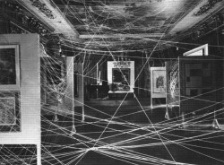 vichywater:Marcel Duchamp - Sixteen Miles of String installation in First Papers of Surrealism exhibition, 1942