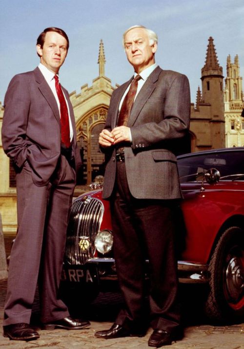 britishdetectives:British Detectives, including a baby Lewis, still leaning on cars. 