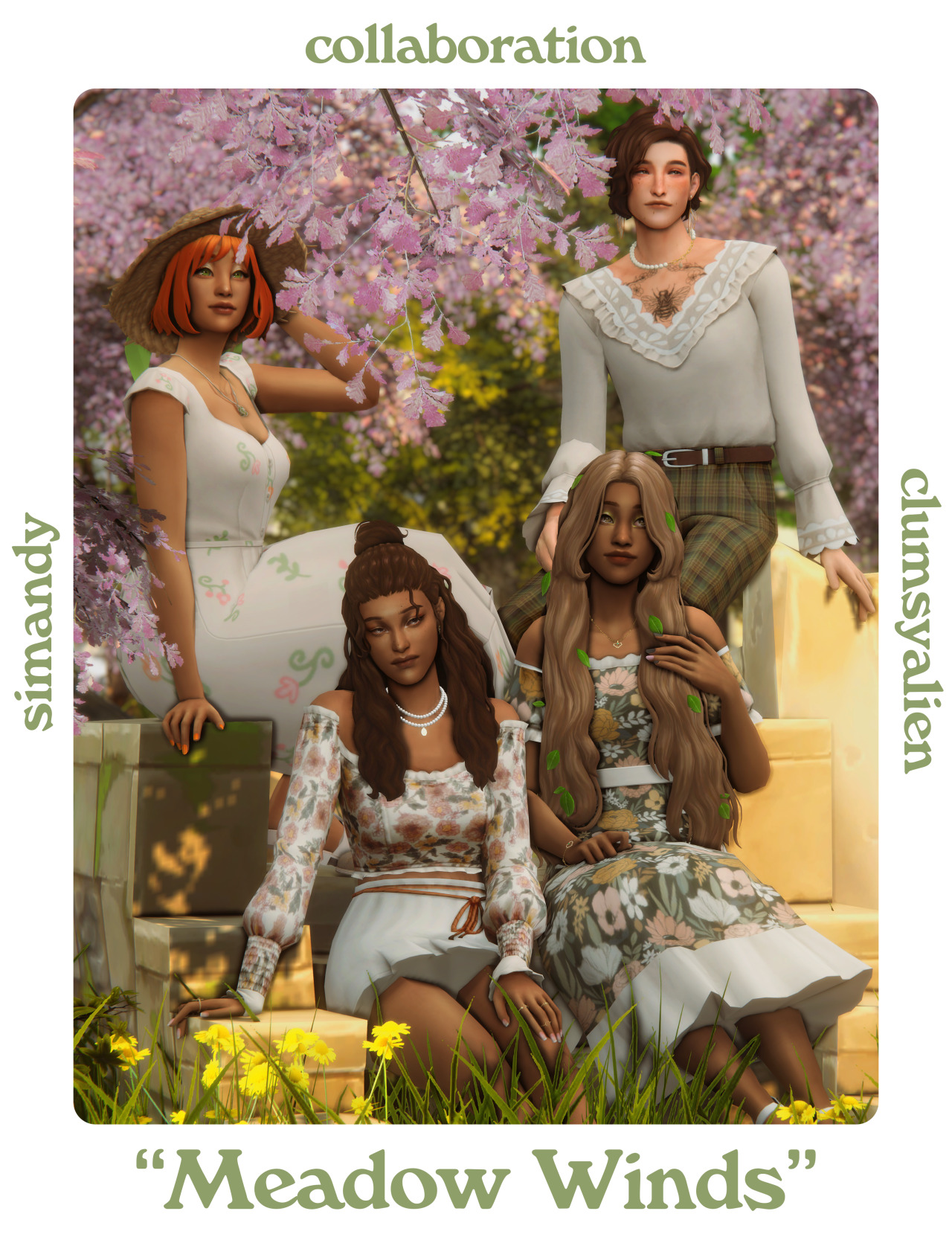 «Meadow Winds» by SIMANDY x CLUMSYALIEN🌷🌷🌷🌷🌷bgcall lodsshadow maps & normal mapsDOWNLOAD (patreon, free)
download Simandy’s side⭐HERE⭐ #ts4cc#s4cc#downloads#LETS GO