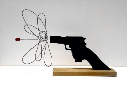 paintdeath:  Hugo Perez Wood Sculpture Bullet 2013