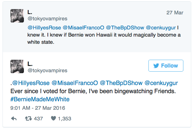 micdotcom:  Black Bernie Sanders supporters mock media whitewashing with #BernieMadeMeWhite