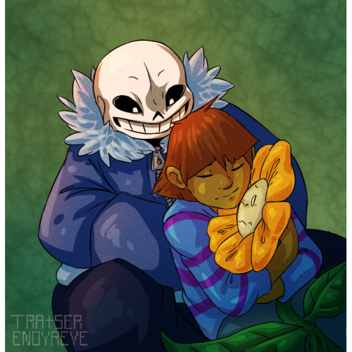 tratserenoyreve:  With all the sad Sans I thought I’d draw some happy Sans.