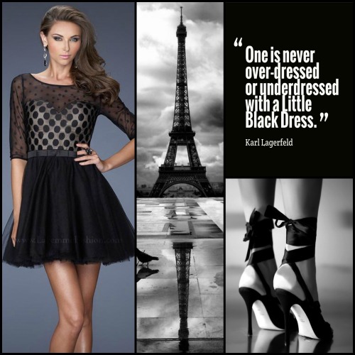 Have you found your little black dress? Check out style 19841! #lafemme #fashion #lafemmefashion #dr